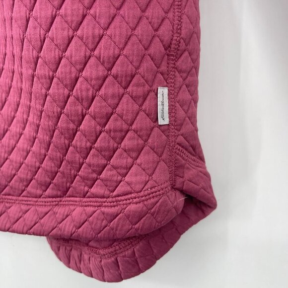 Eddie Bauer Quilted Pull Over Sweatshirt Top Womens XL Gorpcore Dusty Pink Mauve - Picture 2 of 9